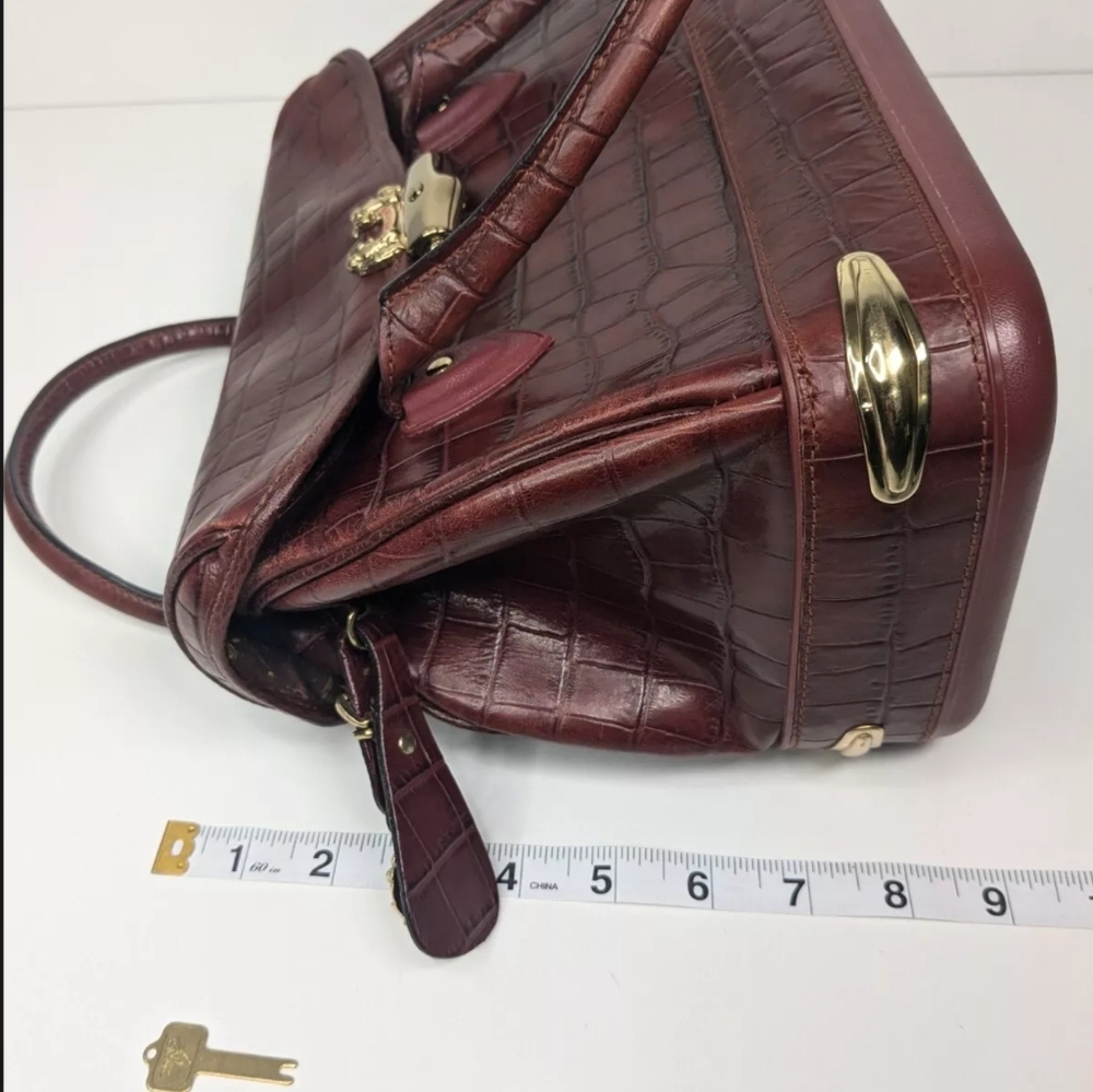 Celeber PIERO GUIDI Vintage Purse Collectors Bag Italy Leather Silk Key Lock - Picture 10 of 16